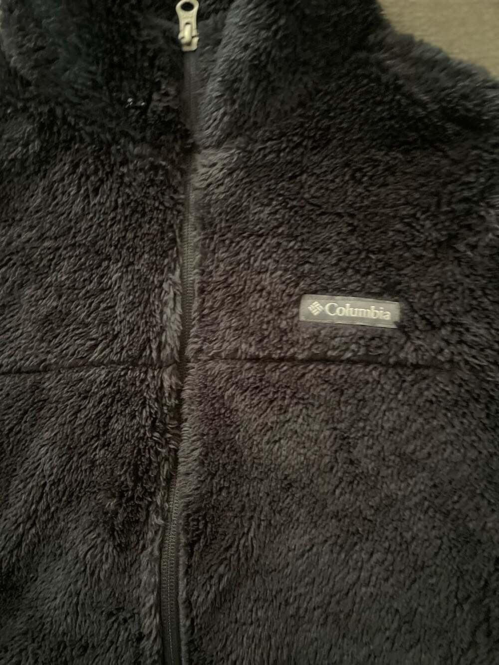 Columbia Cloudy Day Fleece Full Zip Jacket Size L Black - Picture 3 of 6